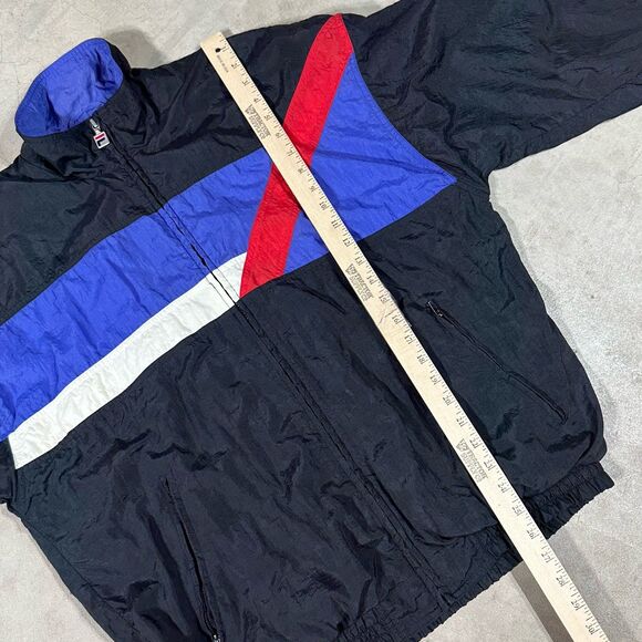 Vintage FILA Jacket Mens Medium 90s Track Windbreaker Colorblock Streetwear Zip - Picture 9 of 11